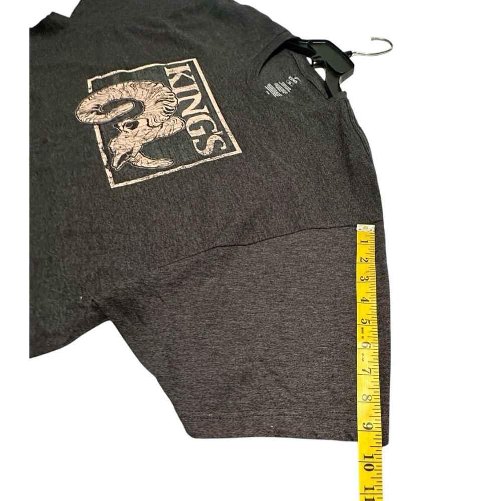 KINGS Mens T-Shirt Gray XXXL / 3X Mountain Goat Skull Horns Ram Short Sleeves - Picture 11 of 14